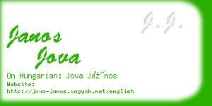 janos jova business card